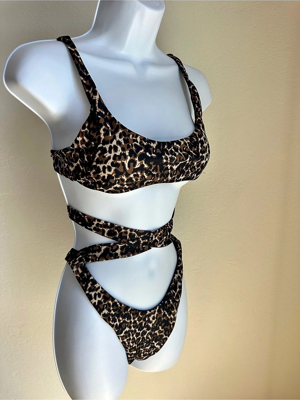 Leopard Print String Bikini - Picture 4 of 10
